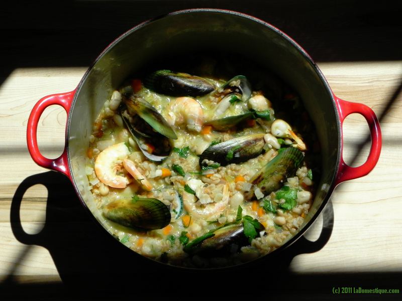 Spring Seafood Stew with Farro