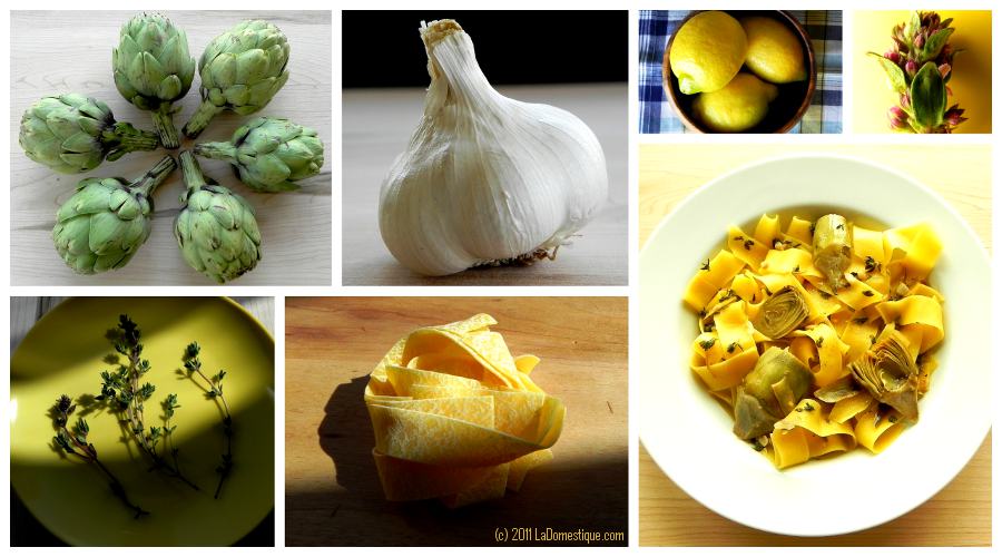 Braised Artichoke Pasta