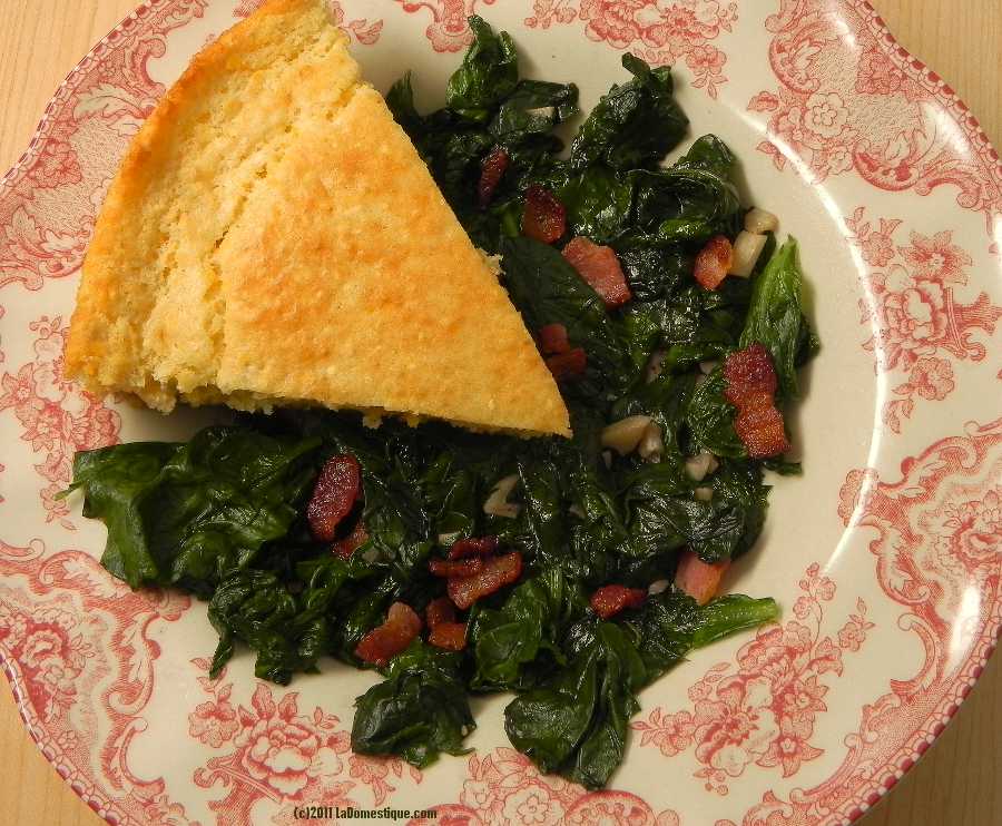 Mustard Greens And Corn Bread (c) 2011 LaDomestique.com Mustard Greens And Corn Bread (c) 2011 LaDomestique.com