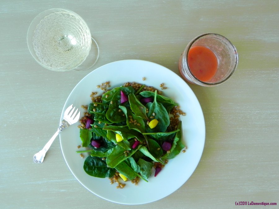 Beet Salad With Strawberry-Ginger Vinaigrette (c)2011 LaDomestique.com Beet Salad With Strawberry-Ginger Vinaigrette (c)2011 LaDomestique.com