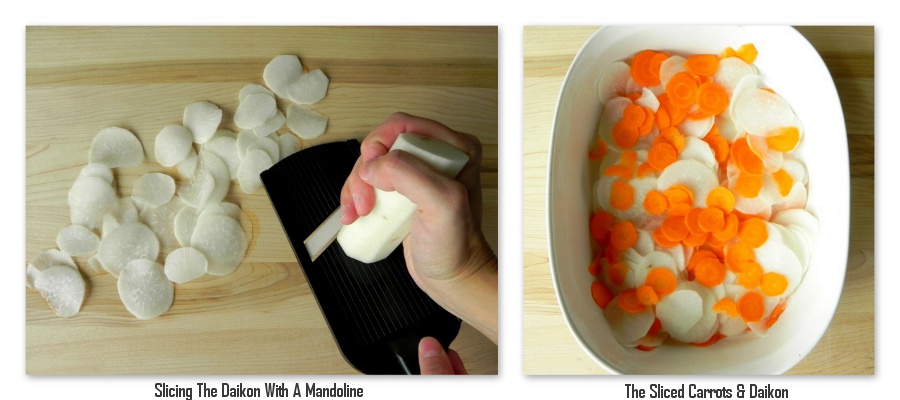 Carrot & Daikon Sliced Thin (c)2011 LaDomestique.com Carrot & Daikon Sliced Thin (c)2011 LaDomestique.com