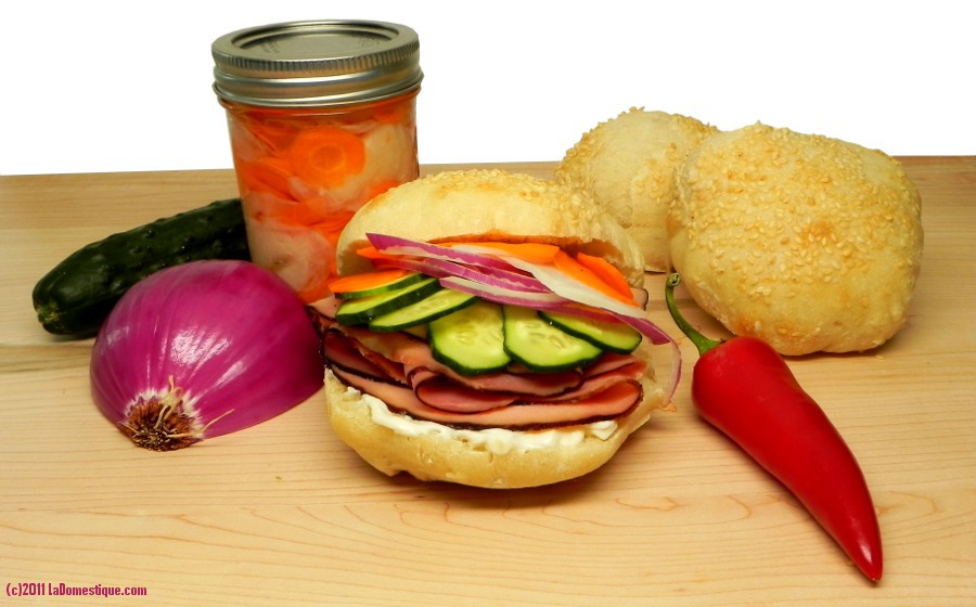 Pickled Carrots with a Vietnamese Sandwich