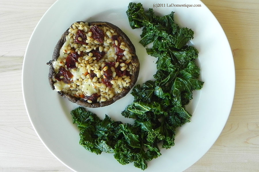 Barley Stuffed Portobello Mushrooms