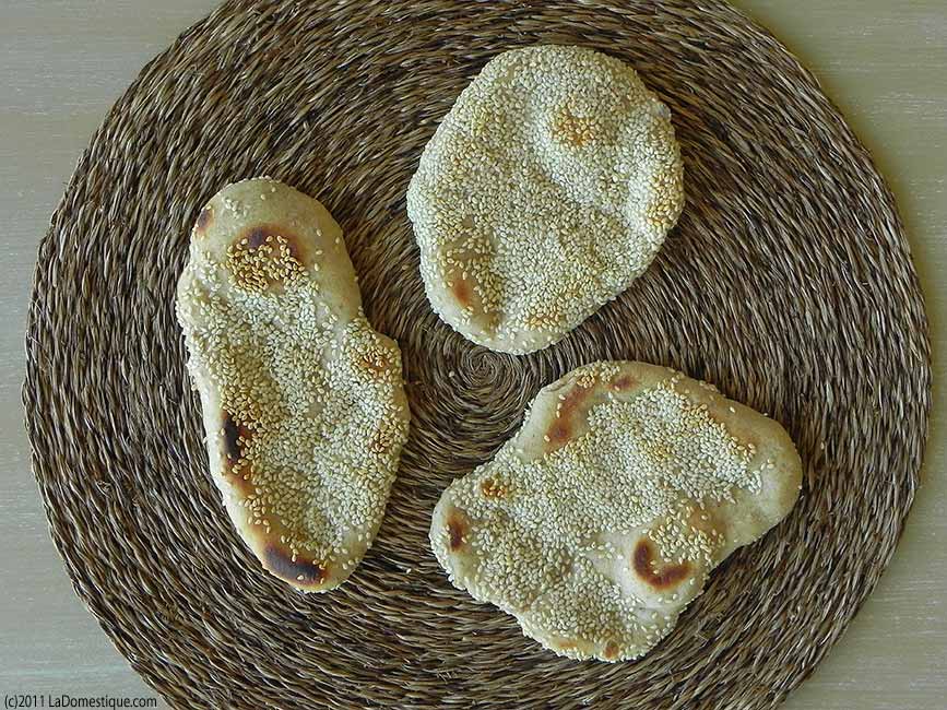 Barley-Sesame Flatbreads (c)2011 LaDomestique.com Barley-Sesame Flatbreads (c)2011 LaDomestique.com