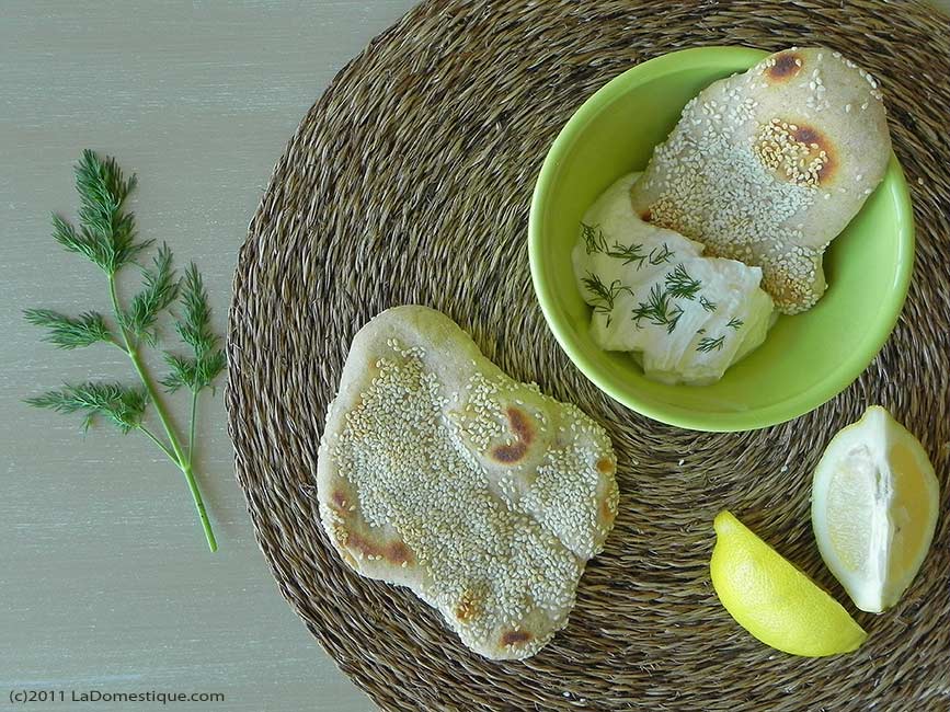 Barley-Sesame Flatbreads (c)2011 LaDomestique.com Barley-Sesame Flatbreads (c)2011 LaDomestique.com
