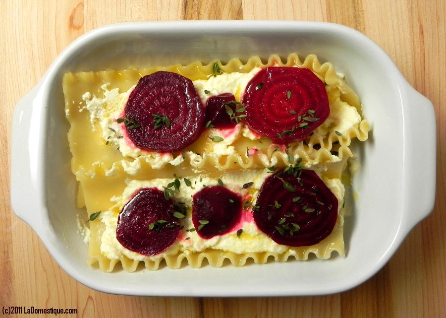 Beet Lasagna for One