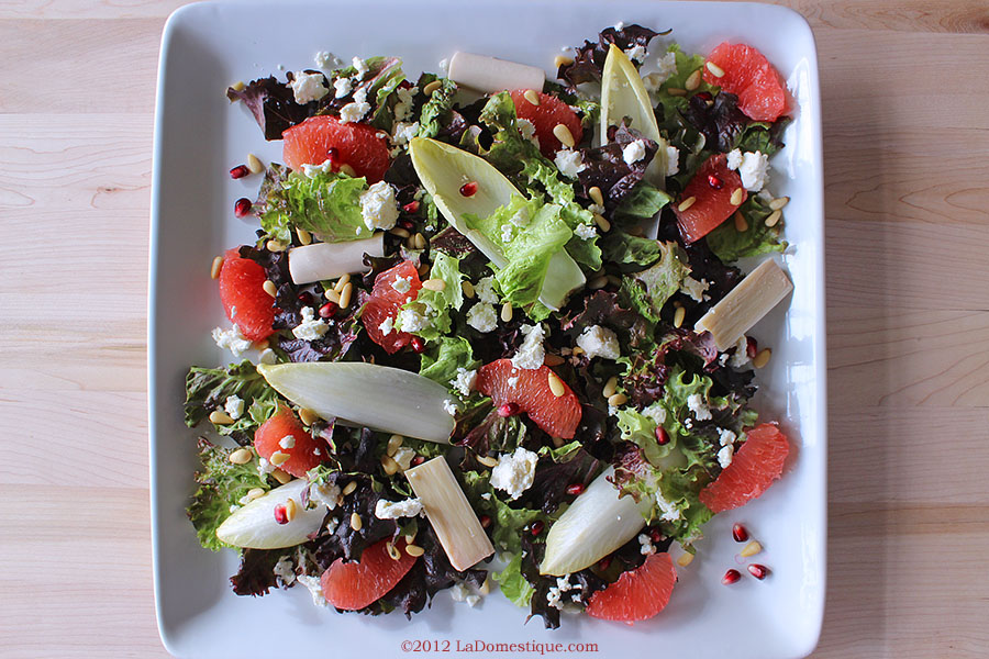 Winter Grapefruit Salad with Citrus-Ginger Vinaigrette