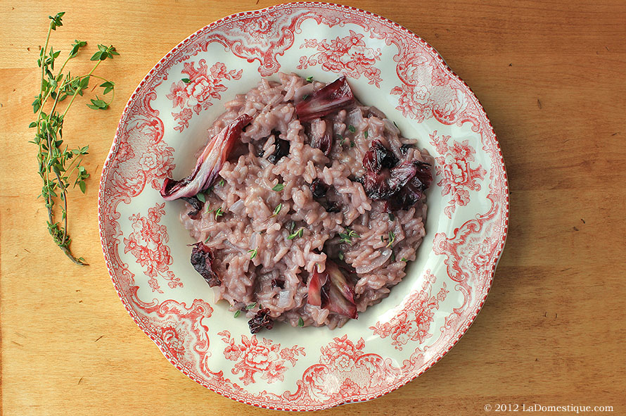 Risotto Rosso with Red Wine, Radicchio & Smoked Mozzarella