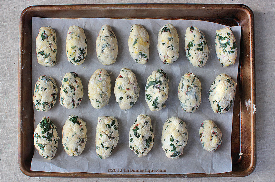 Gnudi with Swiss Chard, Rosemary & Aleppo Pepper (c)2012 LaDomestique.com Gnudi with Swiss Chard, Rosemary & Aleppo Pepper (c)2012 LaDomestique.com
