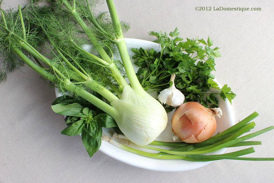 Fennel Soup with a Green Swirl