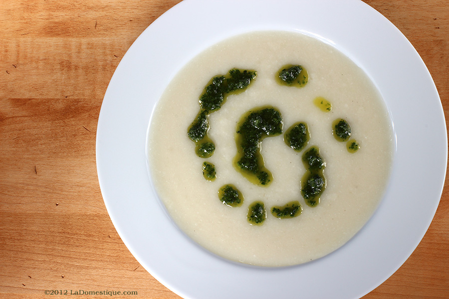 Fennel Soup with a Green Swirl (c)2012 LaDomestique.com Fennel Soup with a Green Swirl (c)2012 LaDomestique.com