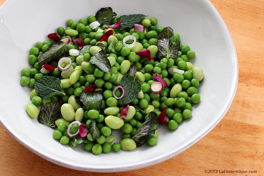 Spring Pea & Herb Salad with Extra-Virgin Olive Oil (c)2012 LaDomestique.com