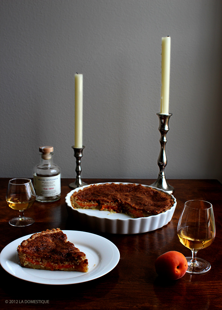 Apricot Frangipane Tart and Glasses of Brandy (c)2012 LaDomestique.com Apricot Frangipane Tart and Glasses of Brandy (c)2012 LaDomestique.com