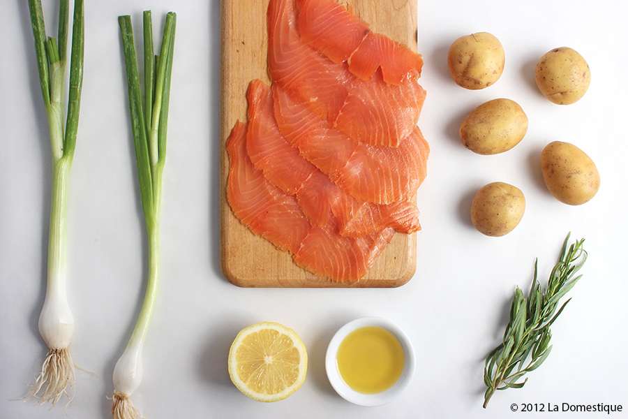 Tarragon Potato Salad with Smoked Salmon and Lemon Vinaigrette (c)2012 LaDomestique.com Tarragon Potato Salad with Smoked Salmon and Lemon Vinaigrette (c)2012 LaDomestique.com