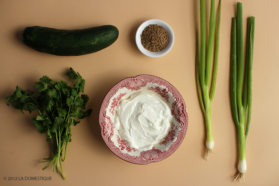 Ingredients for Raita (c)2012 LaDomestique.com
