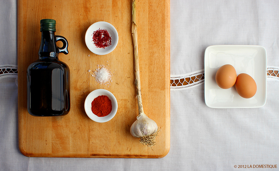 Ingredients for Rouille (c)2012 LaDomestique.com Ingredients for Rouille (c)2012 LaDomestique.com