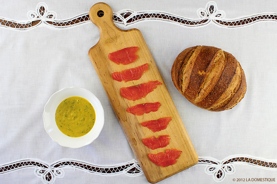 Gravlax with Rye Bread and Mustard-Dill Sauce (c)2012 LaDomestique.com Gravlax with Rye Bread and Mustard-Dill Sauce (c)2012 LaDomestique.com