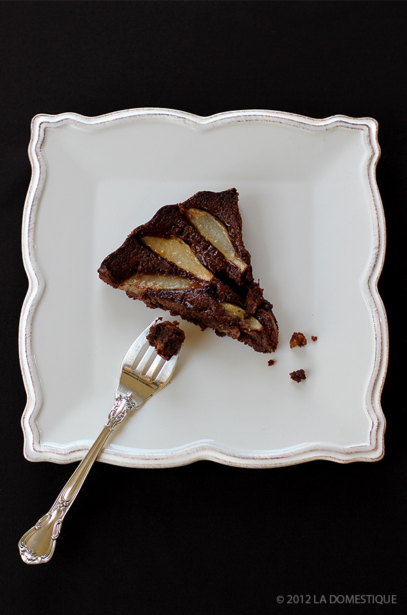 Chocolate Pear Tart (c) 2012 La Domestique