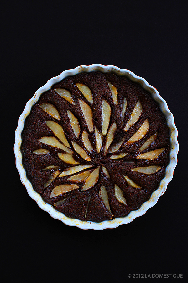 Chocolate Pear Tart (c) 2012 La Domestique