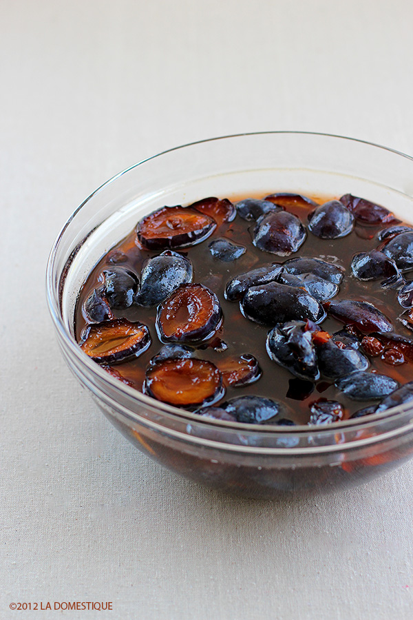 Plums and Currants Macerated in Sugar, Lemon Juice, and Brandy (c)2012 La Domestique Plums and Currants Macerated in Sugar, Lemon Juice, and Brandy (c)2012 La Domestique