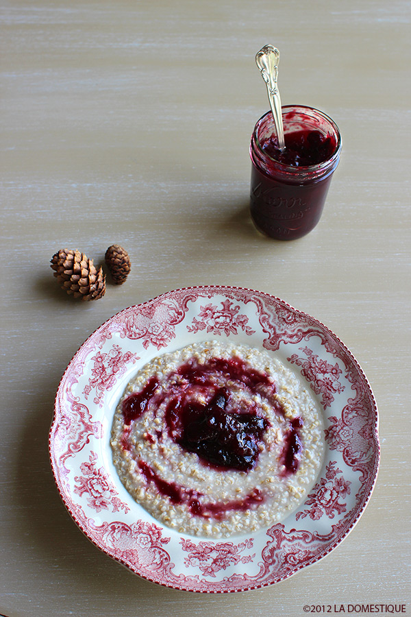 Italian Prune Plum Conserve with Irish Oatmeal (c)2012 La Domestique Italian Prune Plum Conserve with Irish Oatmeal (c)2012 La Domestique