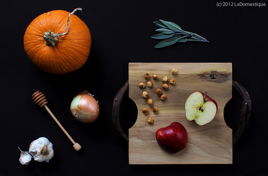Ingredients for Pumpkin Soup (c)2012 La Domestique