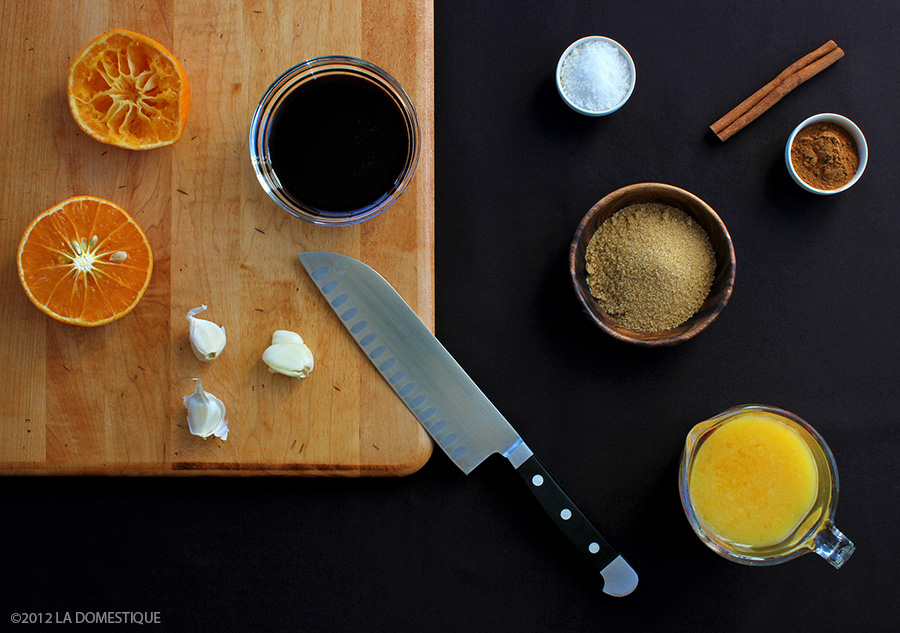 Ingredients for Pomegranate Glazed Chicken Drumsticks (c) 2012 La Domestique Ingredients for Pomegranate Glazed Chicken Drumsticks (c) 2012 La Domestique