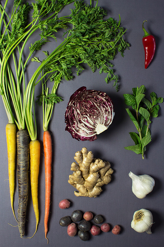 Eat the rainbow of vegetables (c)2013 La Domestique