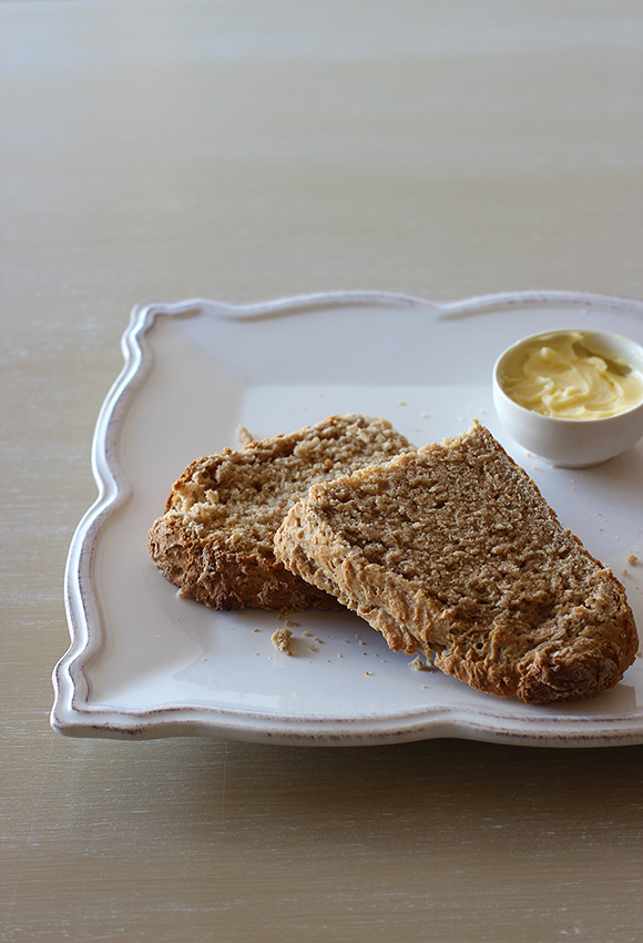 Slices of Irish Brown Soda Bread (c)2013 La Domestique