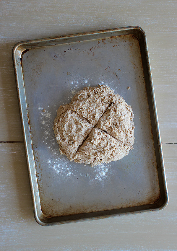 Irish Brown Soda Bread Ready for the Oven (c)2013 LaDomestique