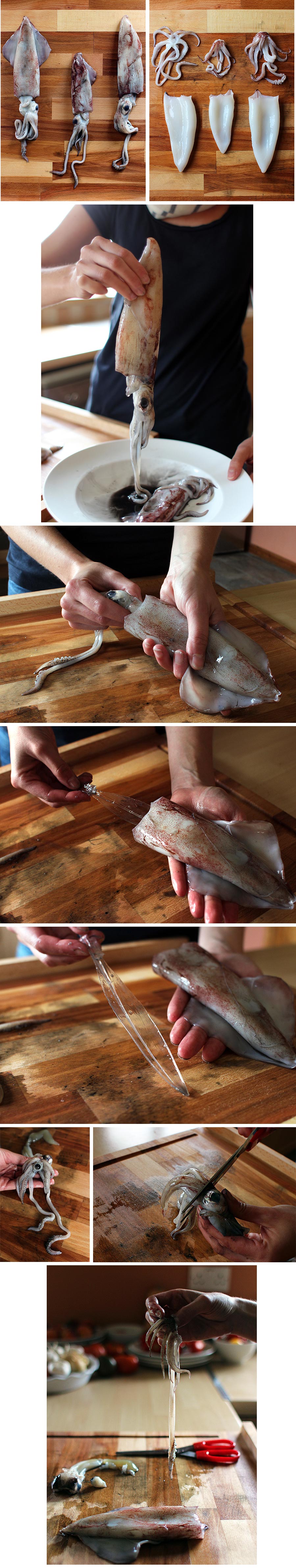 How-To Prepare Whole Squid 1 (c)2013 La Domestique