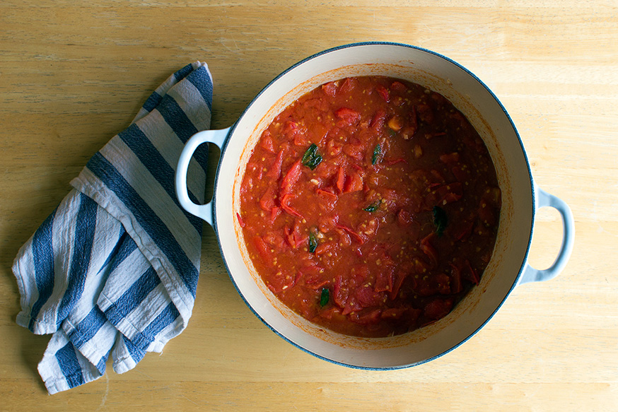 Plum Tomato Sauce (c)2013 La Domestique