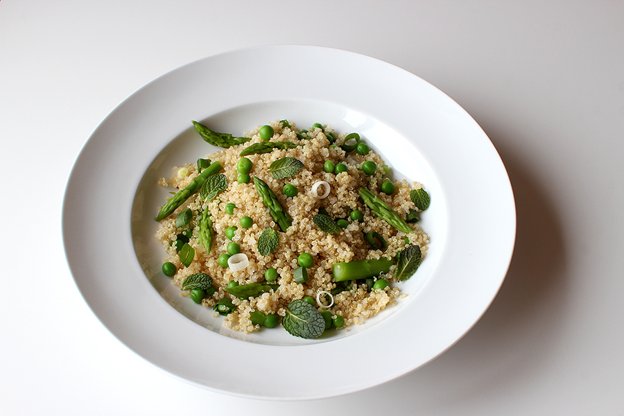 Green Spring Salad with Quinoa and Lemon