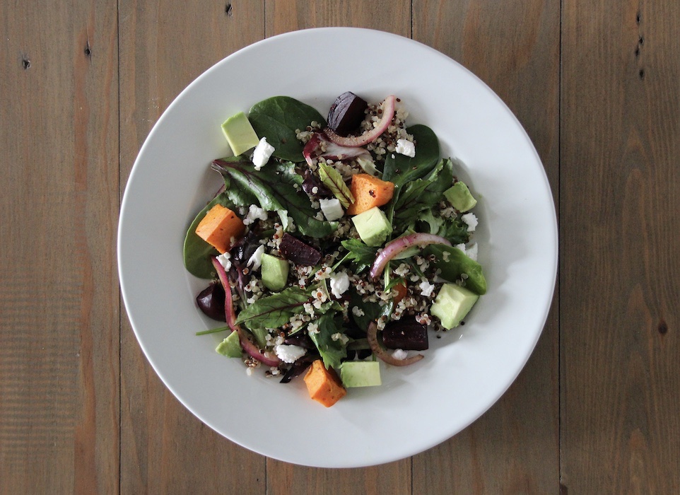 Roasted Beet and Sweet Potato Salad with Quinoa and Balsamic (c) La Domestique