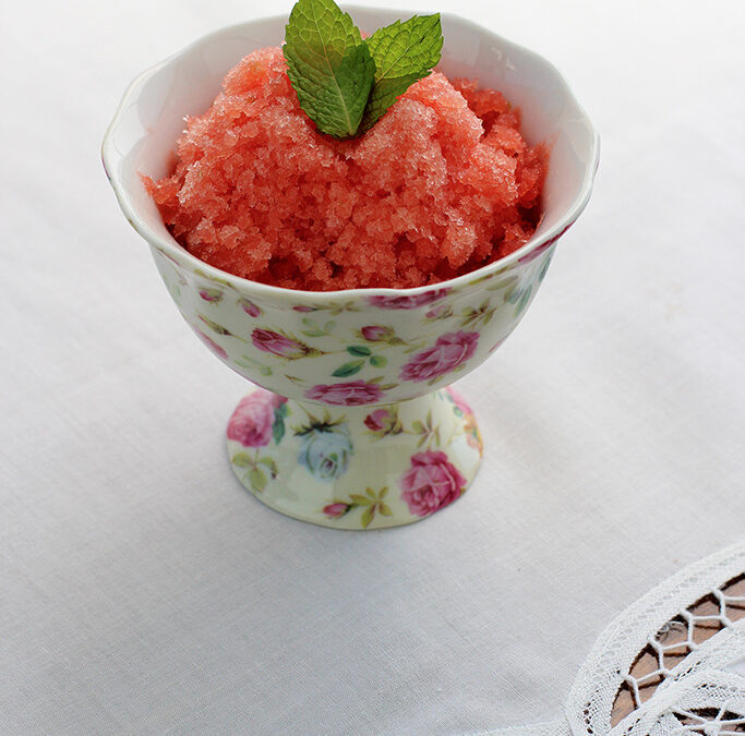 Watermelon Granita with Mint and Lime